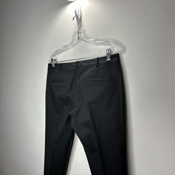 Club Monaco Jet Black Pressed Front Crease Straight Leg Trouser Pant Pockets 8 - Picture 6 of 10